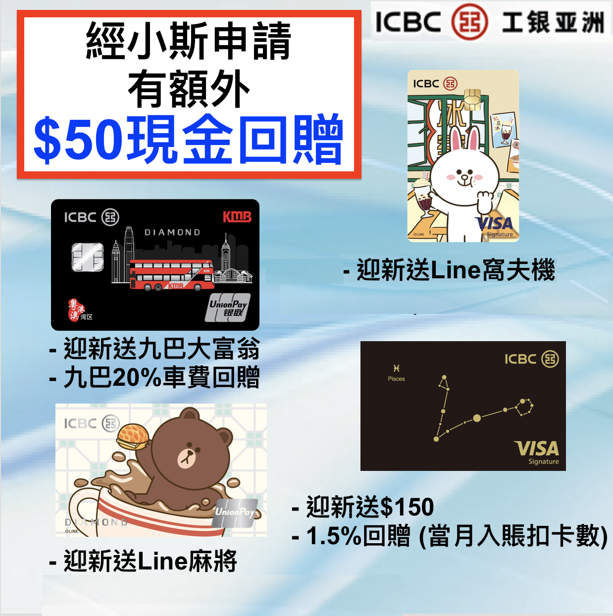工銀亞洲信用卡 ICBC信用卡